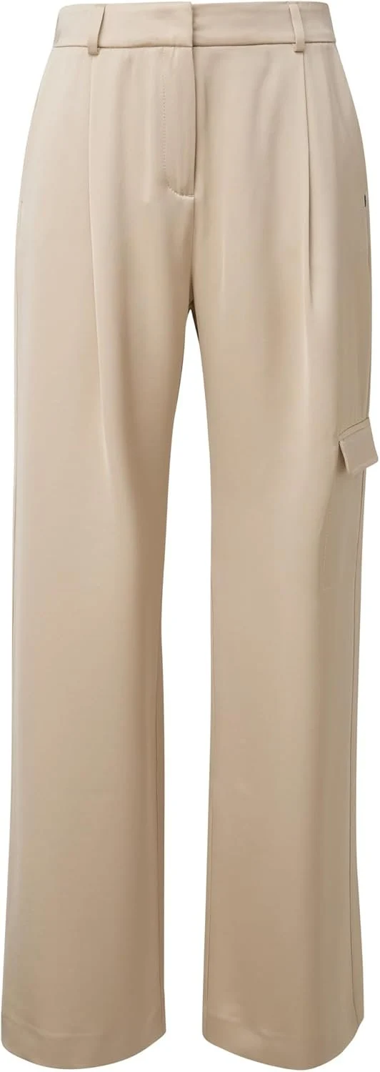 Comma Stoffhose Beige