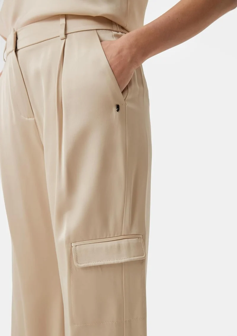 Comma Stoffhose Beige