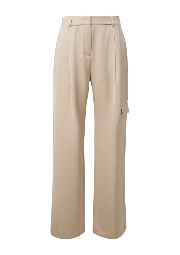 Comma Stoffhose Beige
