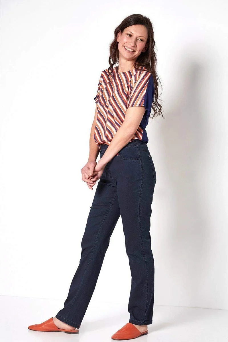 Toni Stoffhose blau