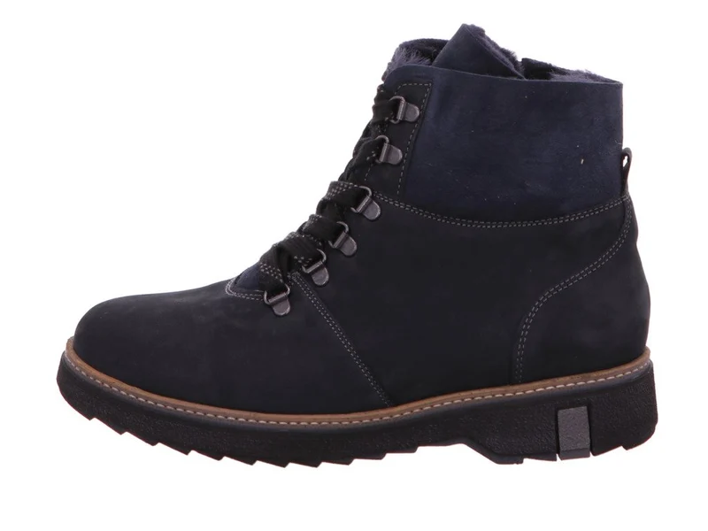 Waldläufer Schnür-Stiefeletten blau