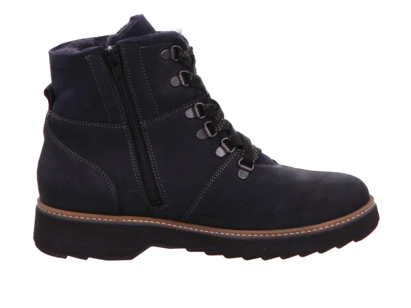 Waldläufer Schnür-Stiefeletten blau