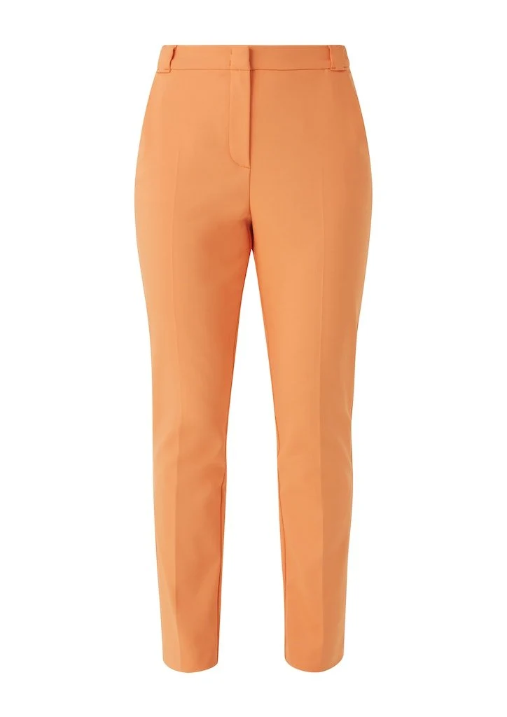 Comma Bügelfaltenhose Orange