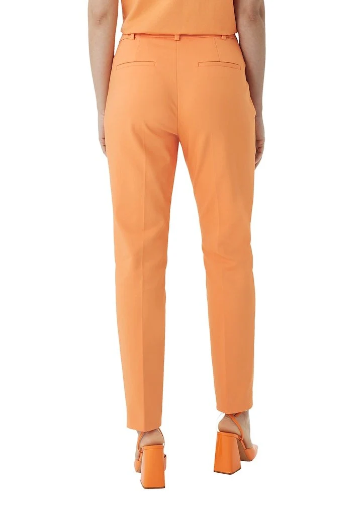 Comma Bügelfaltenhose Orange