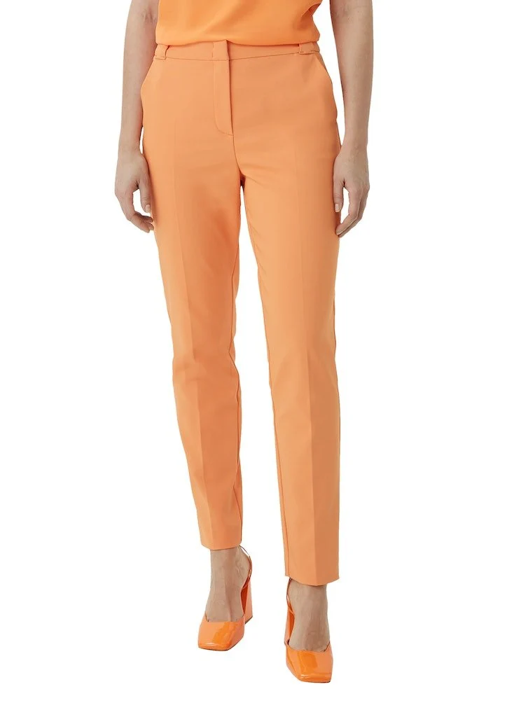 Comma Bügelfaltenhose Orange
