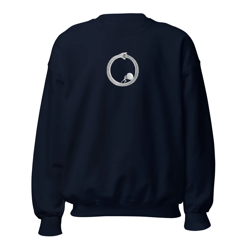 Sisyphus in Ouroboros - Embroidered - Sweatshirt