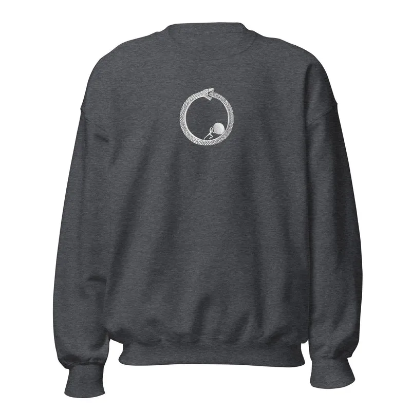 Sisyphus in Ouroboros - Embroidered - Sweatshirt