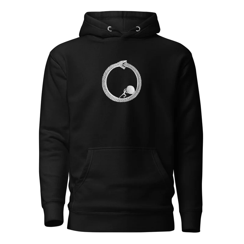 Sisyphus in Ouroboros - Embroidered - Premium Hoodie