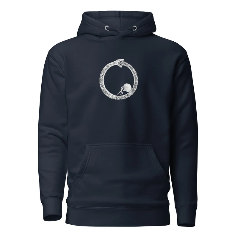 Sisyphus in Ouroboros - Embroidered - Premium Hoodie