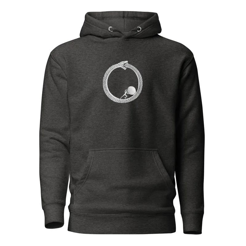 Sisyphus in Ouroboros - Embroidered - Premium Hoodie