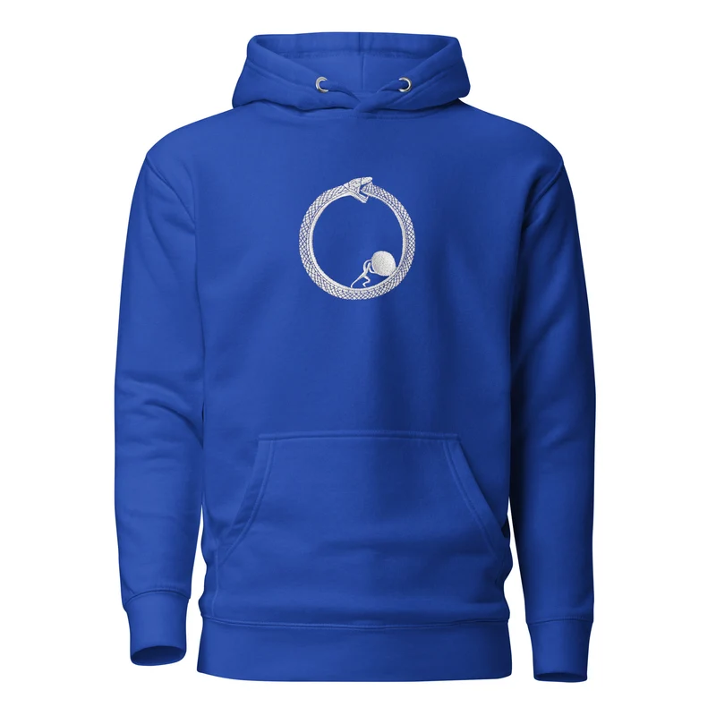 Sisyphus in Ouroboros - Embroidered - Premium Hoodie
