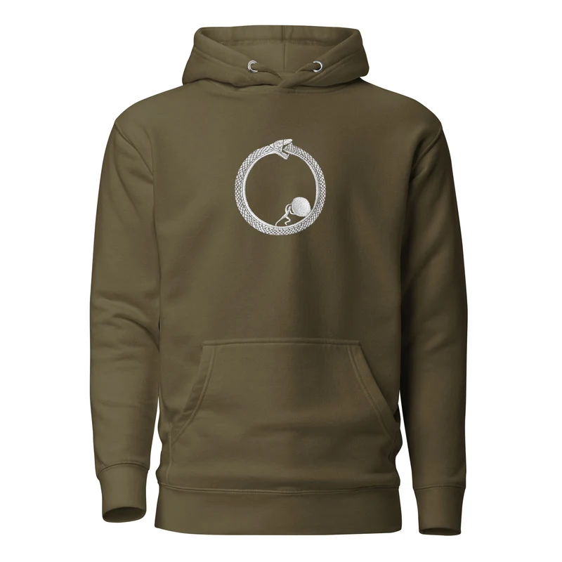 Sisyphus in Ouroboros - Embroidered - Premium Hoodie