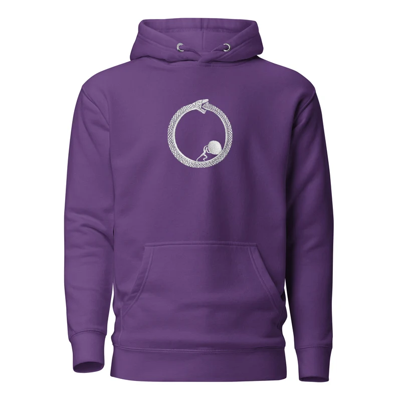Sisyphus in Ouroboros - Embroidered - Premium Hoodie