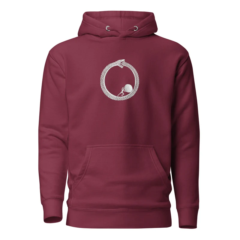 Sisyphus in Ouroboros - Embroidered - Premium Hoodie