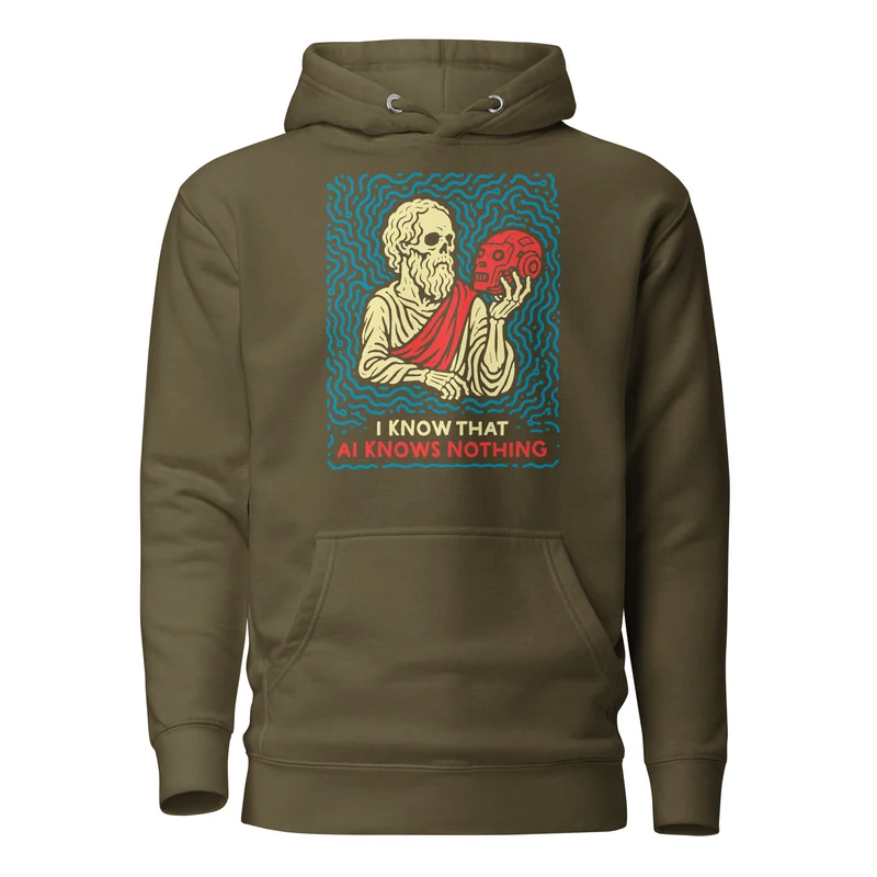 I know that AI knows nothing - Premium Hoodie