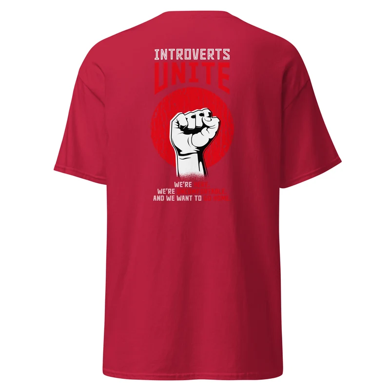 Introverts unite! - Back Print - Unisex Classic T-Shirt