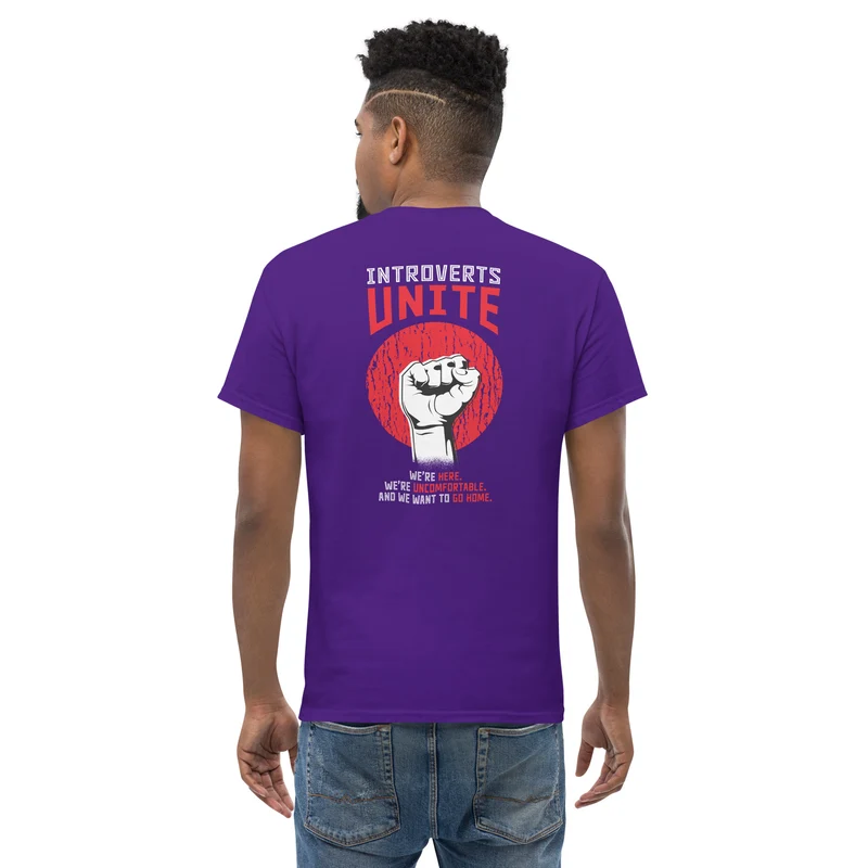 Introverts unite! - Back Print - Unisex Classic T-Shirt