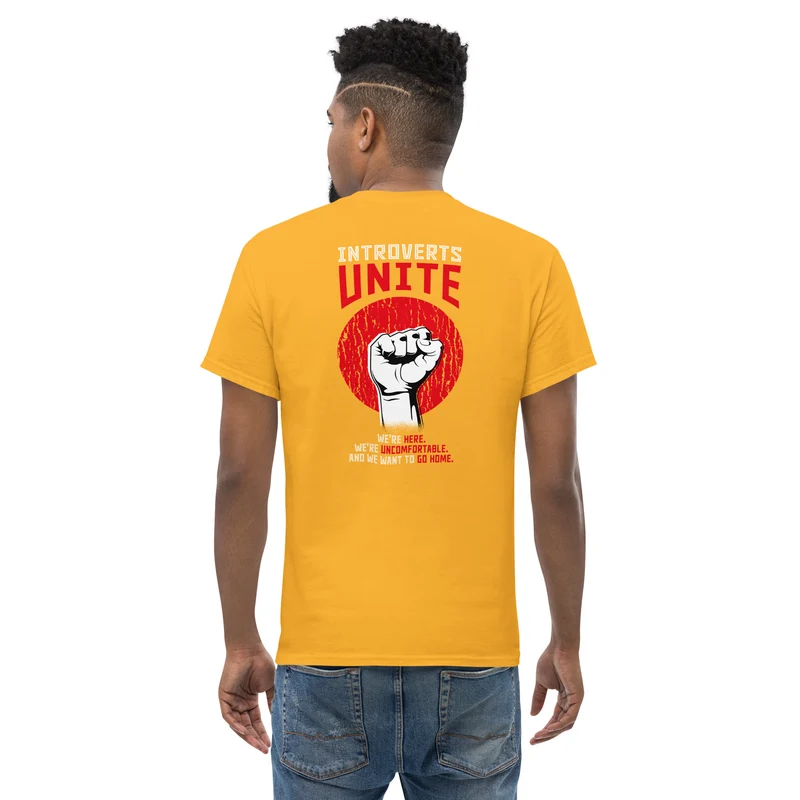 Introverts unite! - Back Print - Unisex Classic T-Shirt