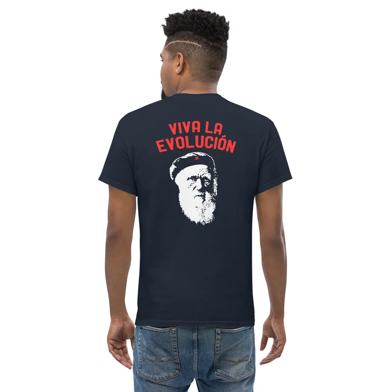 Darwin - Viva la Evolucion - Back Print - Unisex Classic T-Shirt