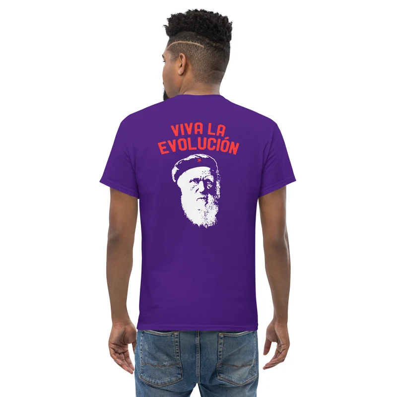 Darwin - Viva la Evolucion - Back Print - Unisex Classic T-Shirt