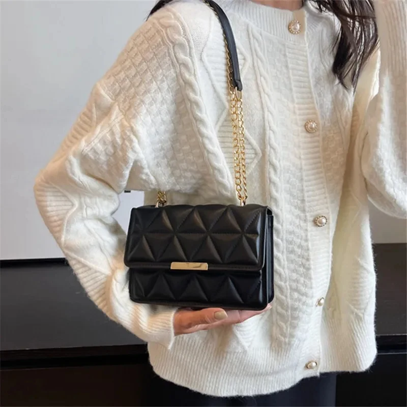 Quilted Chain Crossbody Bag