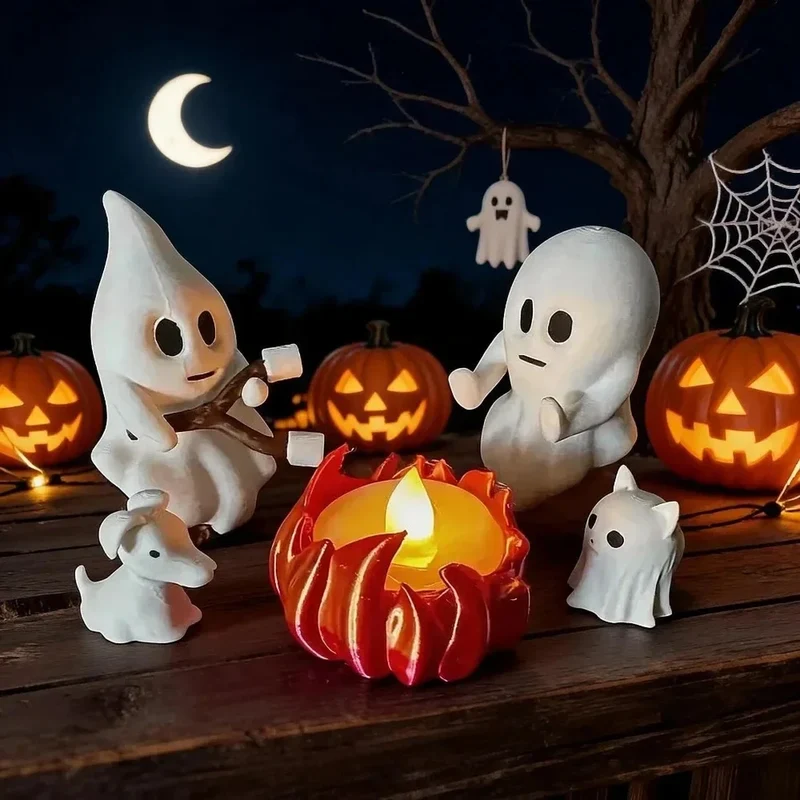 Light-Up Halloween Ghost Decor