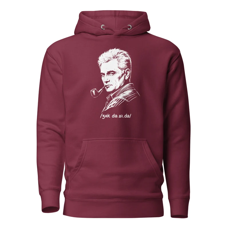 Jacques Derrida Portrait - Premium Hoodie