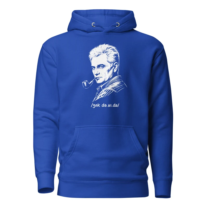 Jacques Derrida Portrait - Premium Hoodie