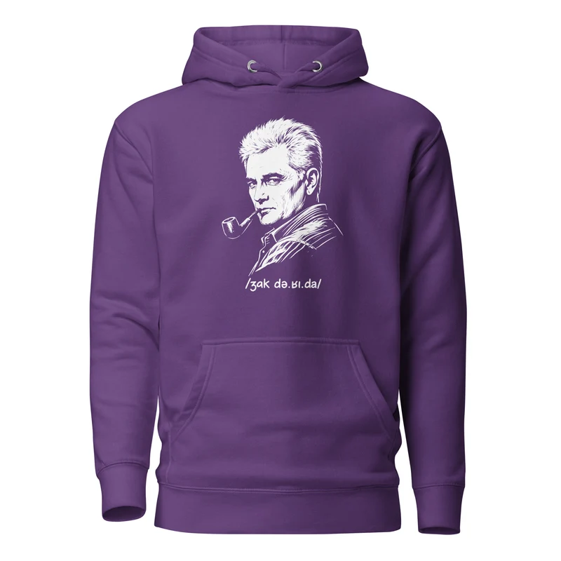 Jacques Derrida Portrait - Premium Hoodie