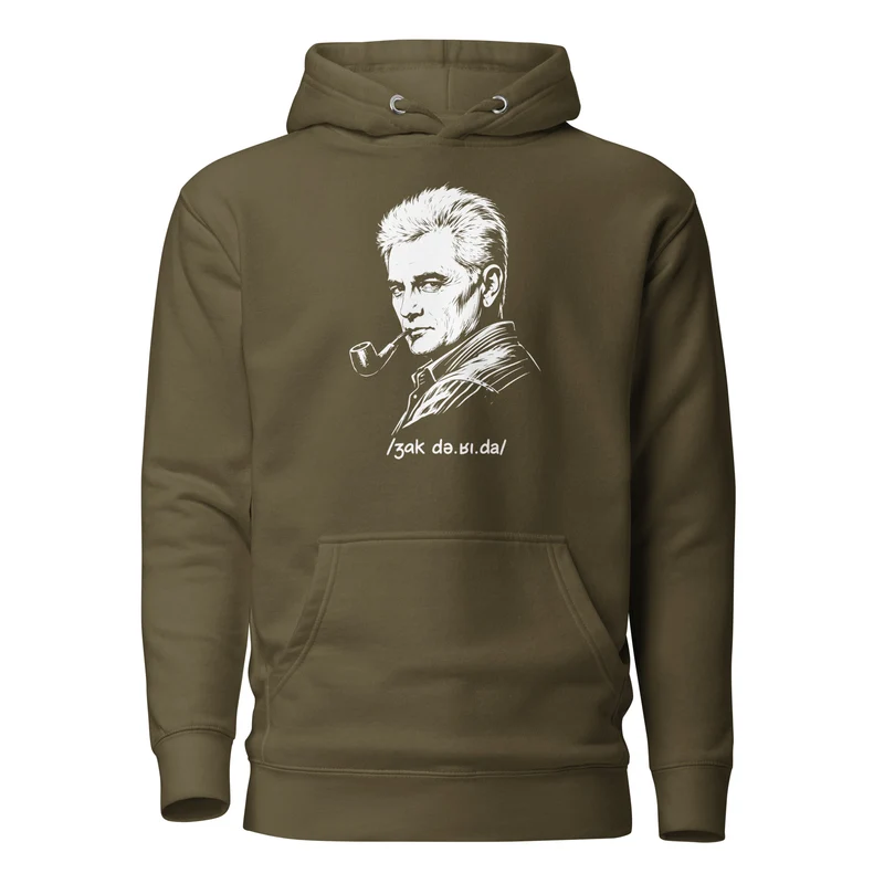 Jacques Derrida Portrait - Premium Hoodie