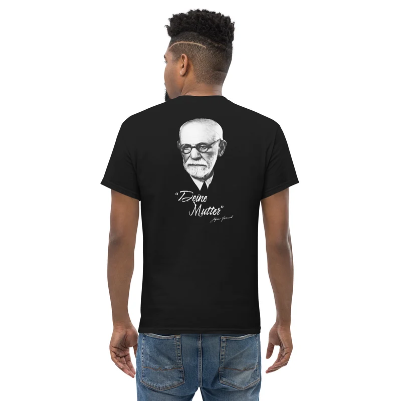 Sigmund Freud - Deine Mutter (DE) - Back Print - Unisex Classic T-Shirt