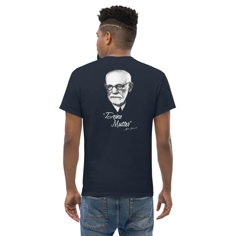 Sigmund Freud - Deine Mutter (DE) - Back Print - Unisex Classic T-Shirt