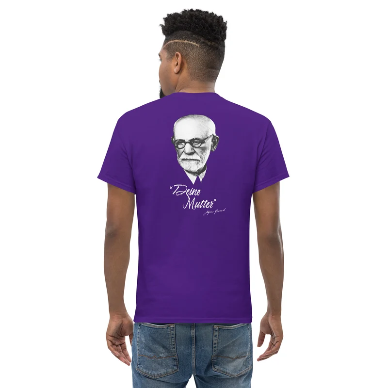 Sigmund Freud - Deine Mutter (DE) - Back Print - Unisex Classic T-Shirt