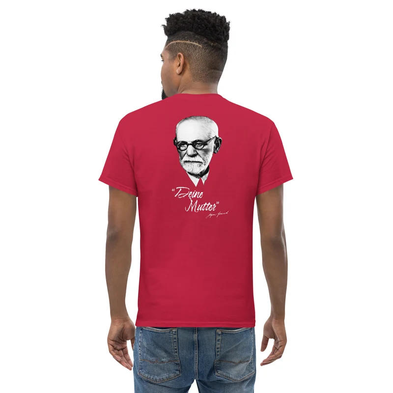 Sigmund Freud - Deine Mutter (DE) - Back Print - Unisex Classic T-Shirt