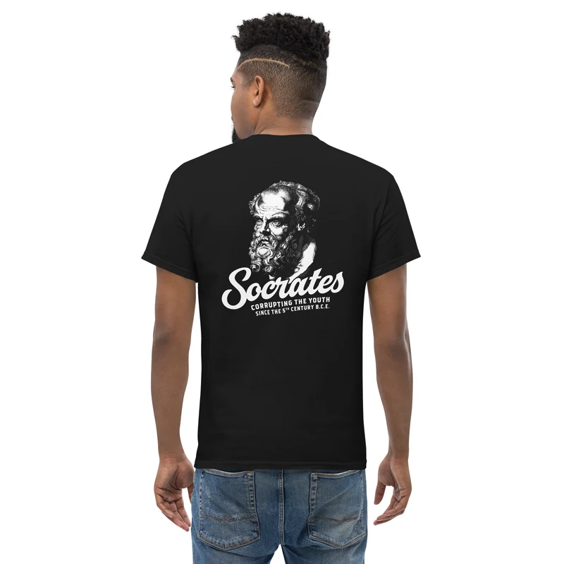 Socrates - Corrupting the youth - Back Print - Unisex Classic T-Shirt