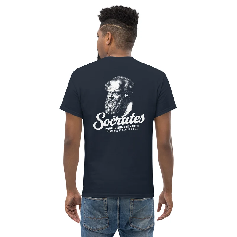 Socrates - Corrupting the youth - Back Print - Unisex Classic T-Shirt