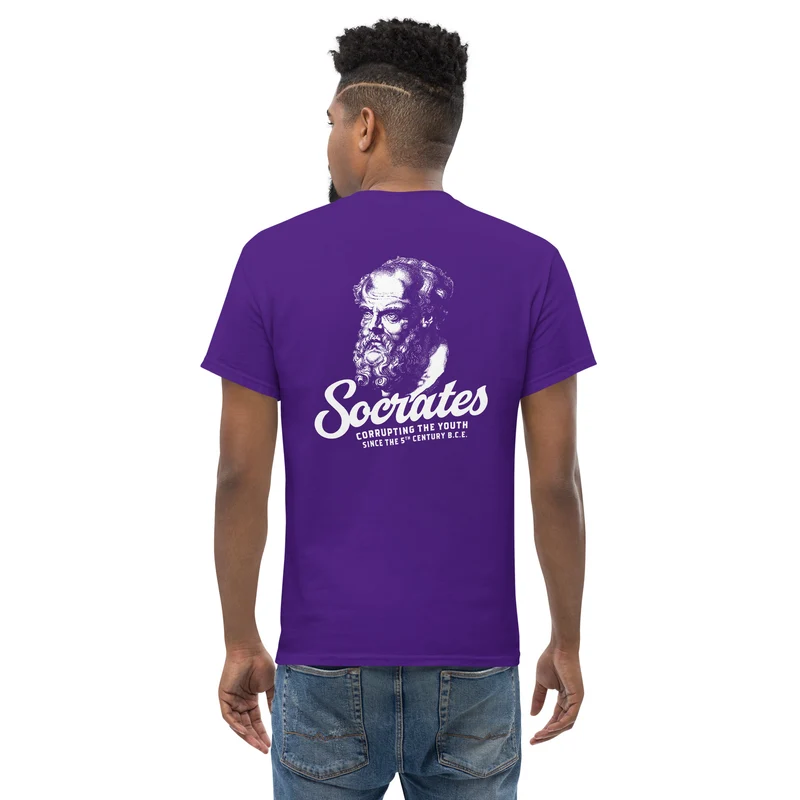 Socrates - Corrupting the youth - Back Print - Unisex Classic T-Shirt