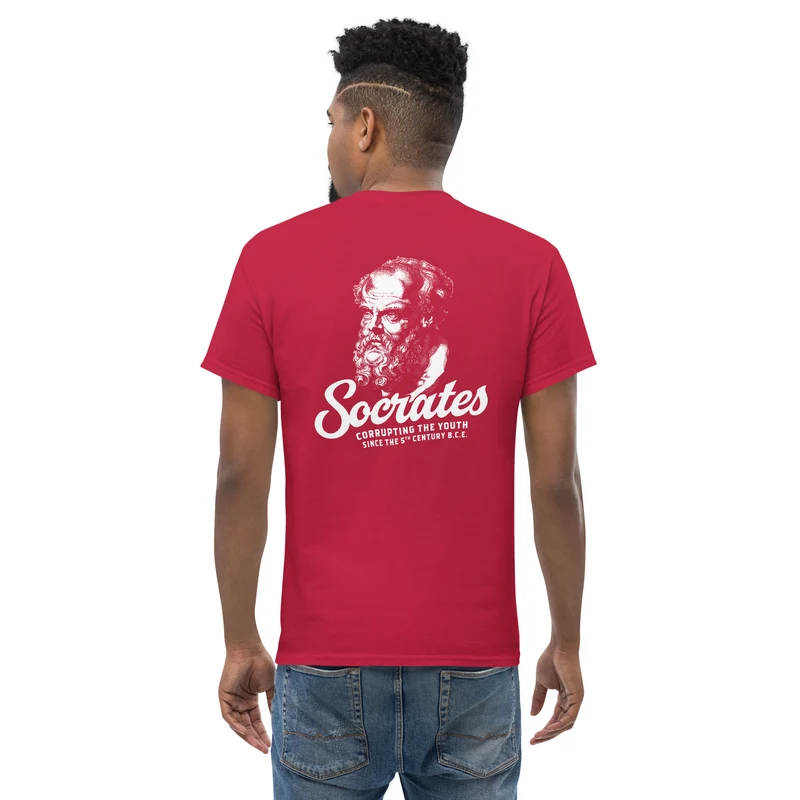 Socrates - Corrupting the youth - Back Print - Unisex Classic T-Shirt