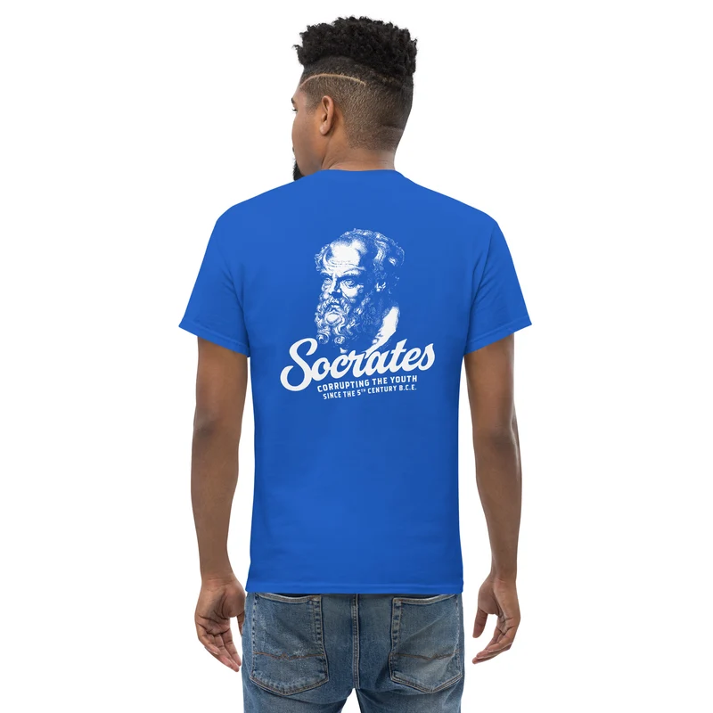 Socrates - Corrupting the youth - Back Print - Unisex Classic T-Shirt