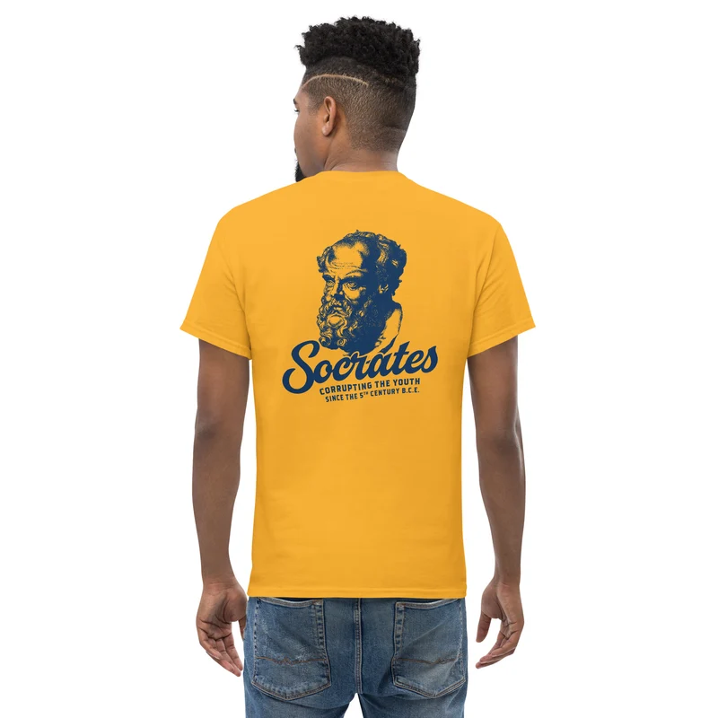 Socrates - Corrupting the youth - Back Print - Unisex Classic T-Shirt