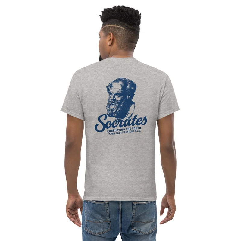 Socrates - Corrupting the youth - Back Print - Unisex Classic T-Shirt