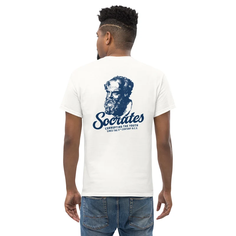 Socrates - Corrupting the youth - Back Print - Unisex Classic T-Shirt