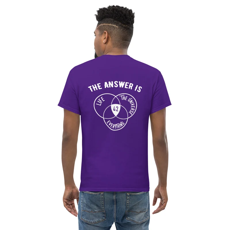 The Answer Is Always 42 - Back Print - Unisex Classic T-Shirt