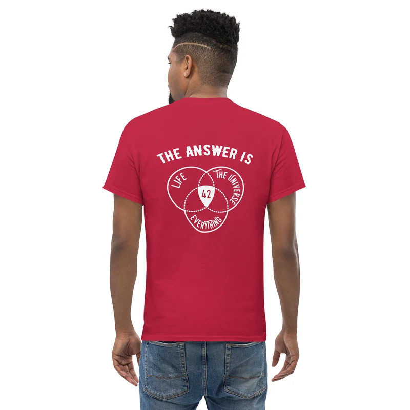 The Answer Is Always 42 - Back Print - Unisex Classic T-Shirt