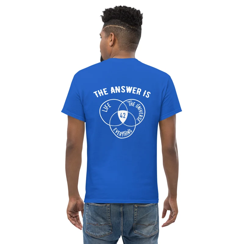 The Answer Is Always 42 - Back Print - Unisex Classic T-Shirt