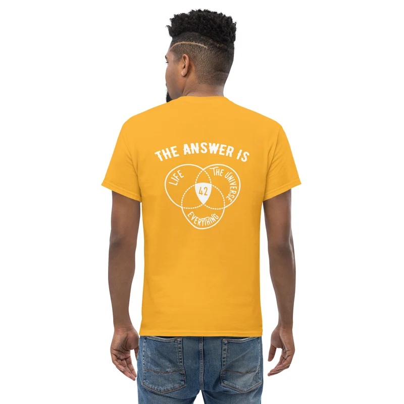 The Answer Is Always 42 - Back Print - Unisex Classic T-Shirt