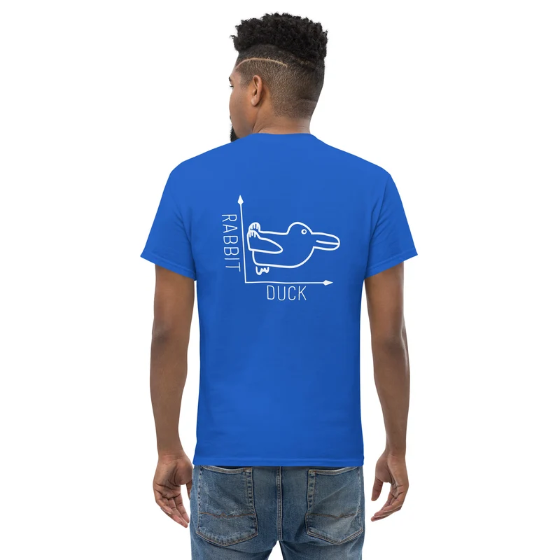 Rabbit-Duck Illusion - Back Print - Unisex Classic T-Shirt