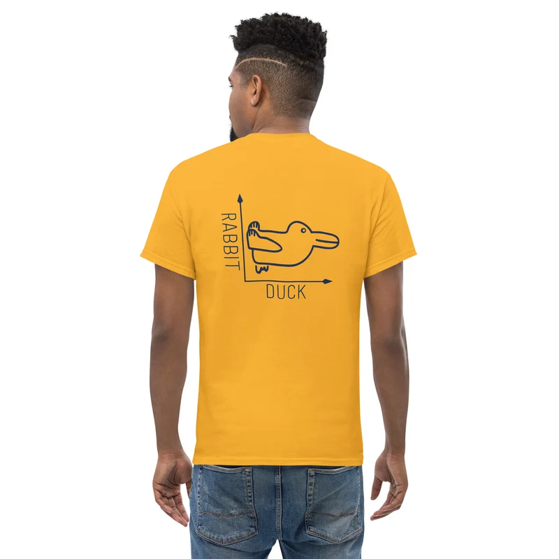 Rabbit-Duck Illusion - Back Print - Unisex Classic T-Shirt