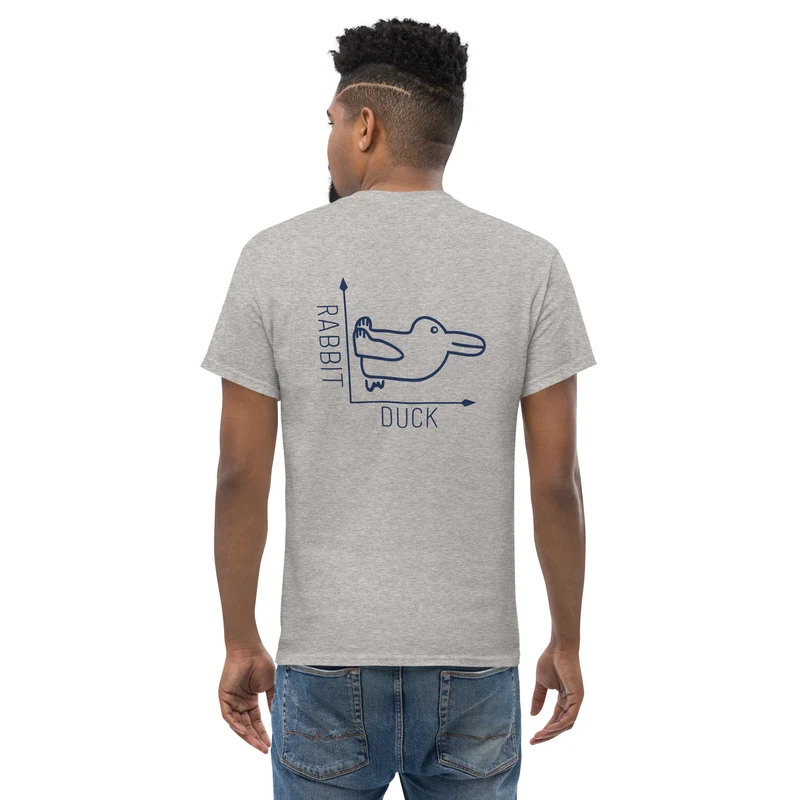 Rabbit-Duck Illusion - Back Print - Unisex Classic T-Shirt