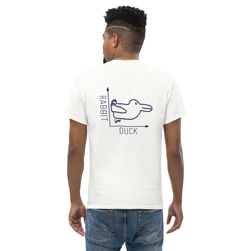 Rabbit-Duck Illusion - Back Print - Unisex Classic T-Shirt